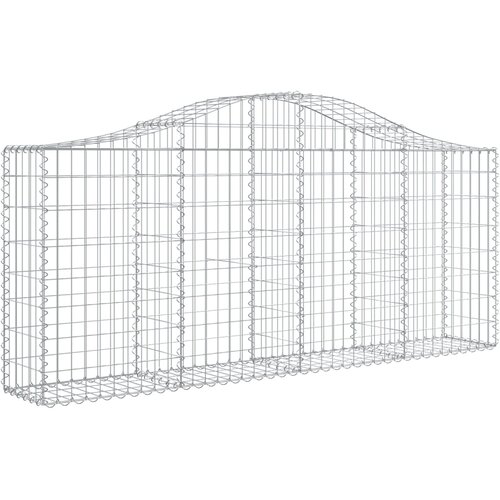  Lučne gabionske ko&amp;scaron;are 15 kom 200x30x80/100cm pocinčano željezo Slike