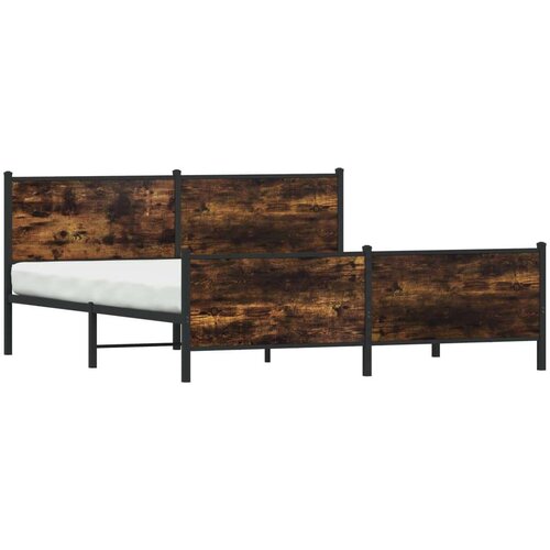 VidaXL metalni okvir kreveta bez madraca boja hrasta 180x200 cm Slike