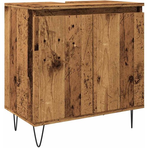 Maison Chic Kopalniška omarica - Kopalniški kabinet starinski les 58x33x60 cm inženirski les, (21794439) Cene