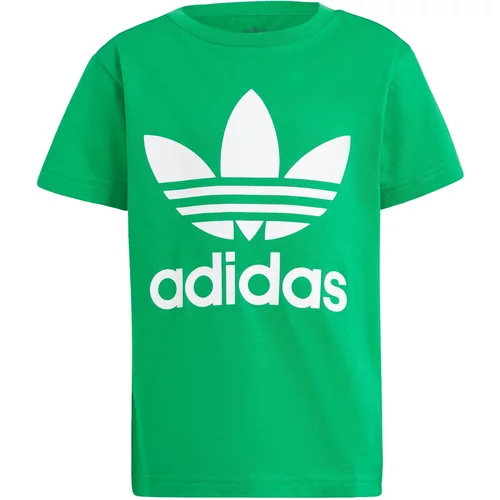 Adidas Majica 'Adicolor Trefoil' travnato zelena / bijela