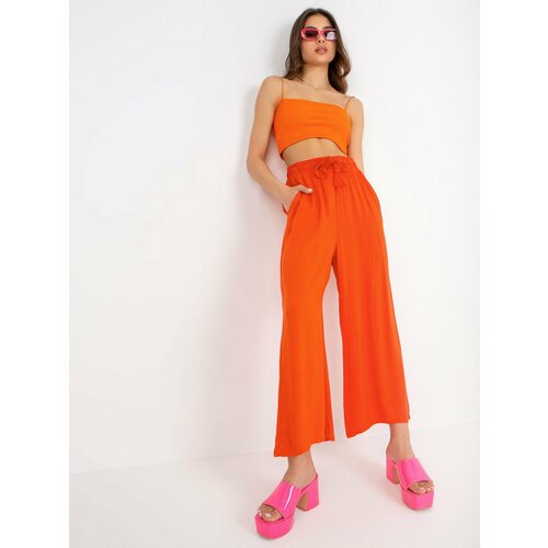 Fashion Hunters Women's orange viscose pants SUBLEVEL Slike