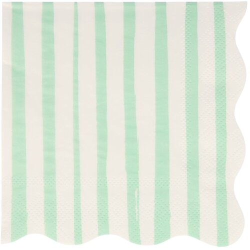 Meri Meri Papirnati ubrusi u setu 16 kom Mint Stripe &amp;ndash; Slike