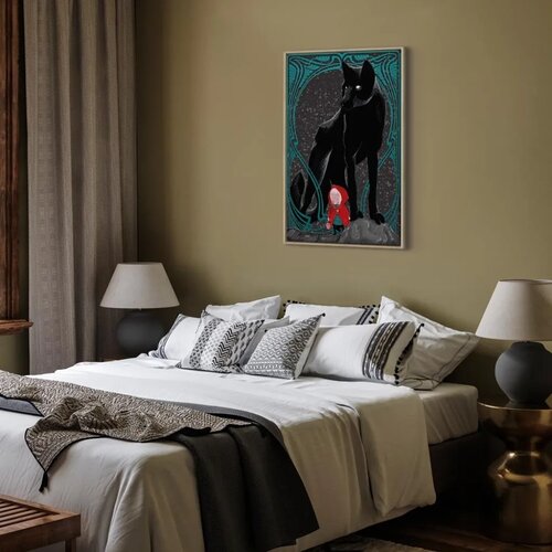  Slika - Red Riding Hood (1 Part) Vertical 80x120 U prirodnom drvenom okviru Slike