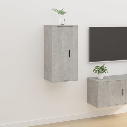vidaXL Stenska TV omarica betonsko siva 40x34,5x80 cm Cene