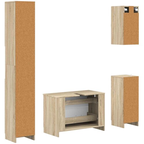  Set kupaonskih ormara od 4 dijela UTRECHT Hrast sonoma Slike