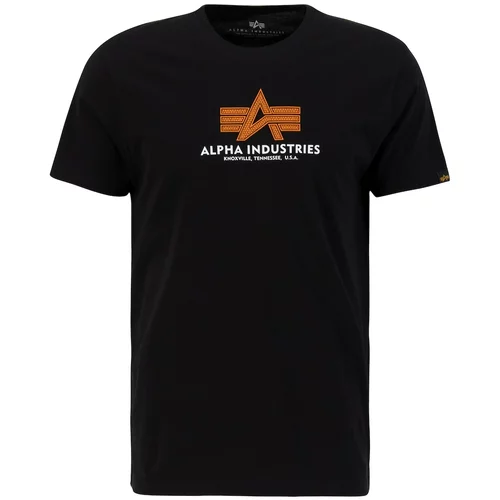 Alpha Industries Majica oranžna / črna / bela