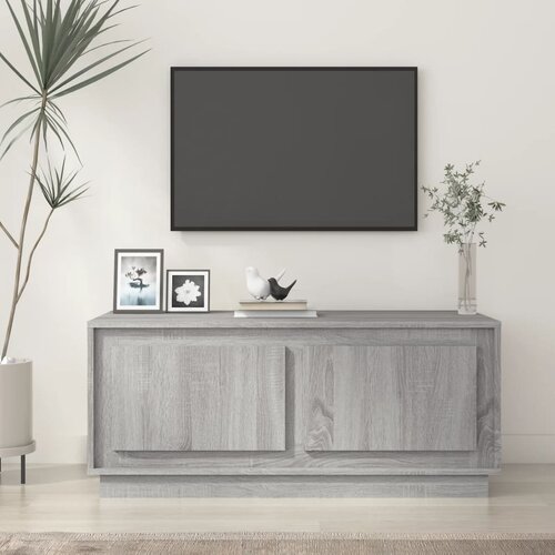 vidaXL Klubska mizica siva sonoma 102x50x44 cm inženirski les Cene