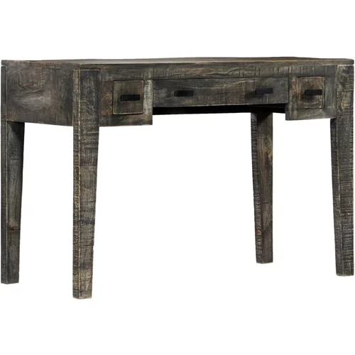  Radni stol crni 110 x 50 x 75 cm od masivnog drva manga