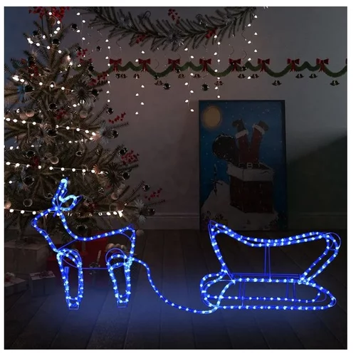  Božični jelen in sani zunanja dekoracija 252 LED lučk