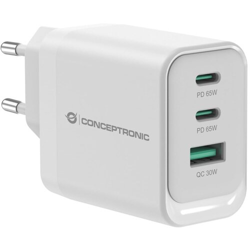  Conceptronic ALTHEA21W65 3-Port 65W GaN USB PD Charger, USB-C x 2, USB-A x 1, QC 3.0, PPS, PD 3.0 Cijene