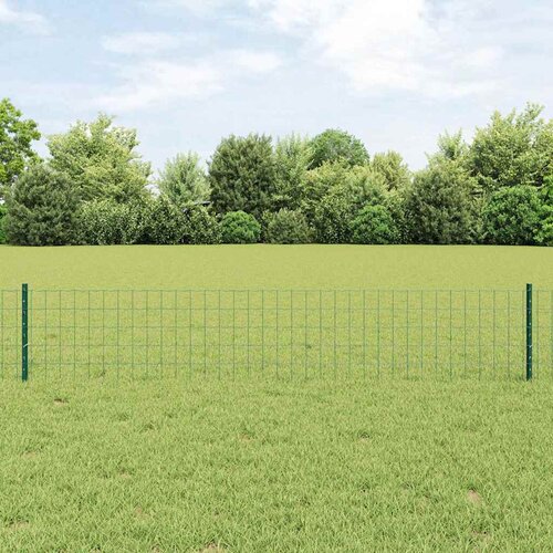 Euro ograda s postom 10 x 0,4 m Čelik premazan PVC-om Zelena Slike