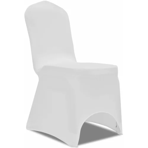  Rastezljive navlake za stolice 100 kom bijele
