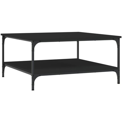Maison Chic Klubska mizica - kavna mizica - Nizka mizica črno 80x80x40 cm inženirski les, (21754740) Slike
