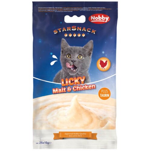 Nobby StarSnack Cat Licky krema, pi&scaron;čanec in slad - 25 x 15 g Cene