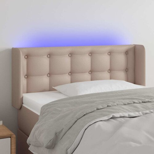  LED uzglavlje boja cappuccina 83x16x78/88 cm od umjetne kože Cijene