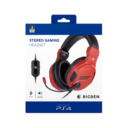 Bigben PS4 Stereo Gaming slusalice v3 Red Slike