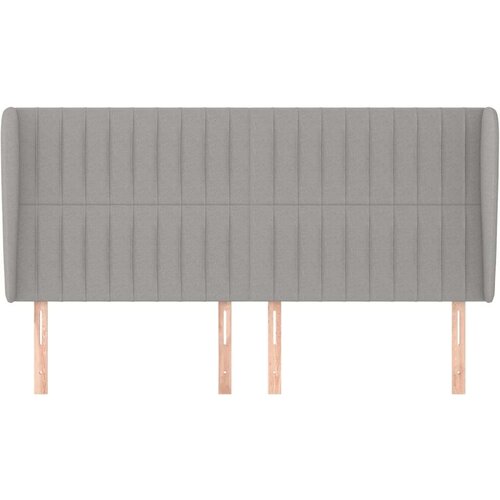  Uzglavlje s u&amp;scaron;ima svjetlosivo 183x23x118/128 cm od tkanine Slike