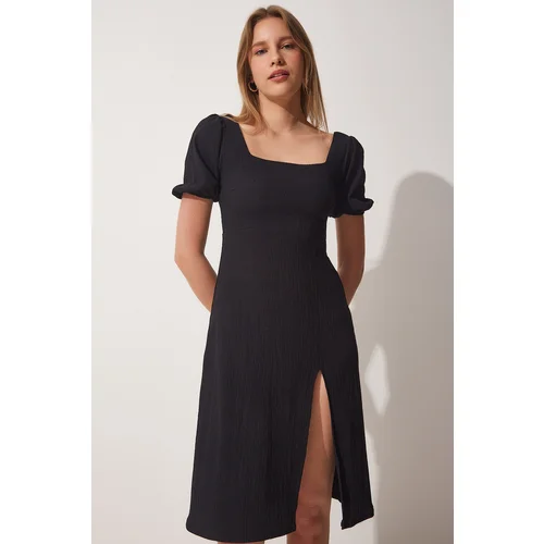  Dress - Black - Wrapover