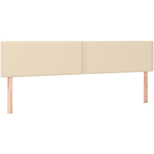 Maison Chic Posteljno vzglavje - Vzglavna omarica 2 kosa krem 100x5x78/88 cm blago, (22077504) Cene