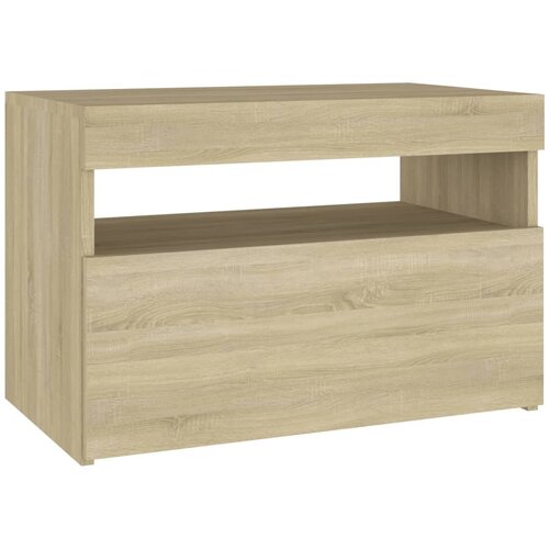  Noćni ormarić s LED svjetlima 2 kom boja hrasta 60 x 35 x 40 cm Slike