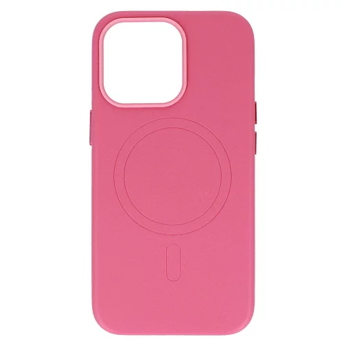 Onasi usnjen silikonski ovitek MagSafe za iPhone 13 6.1 - pink