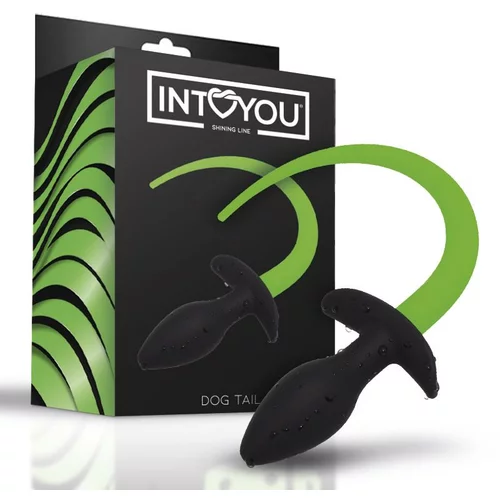 INTOYOU Shining Line Glow in the Dark Dog Tail Butt Plug