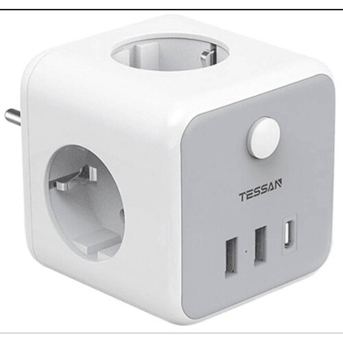 TESSAN Vtični razdelilec 301DE-C (TS-301-DE-C), 3x vtičnica, 2x USB-A, 1x USB-C, (5000257215) Cene
