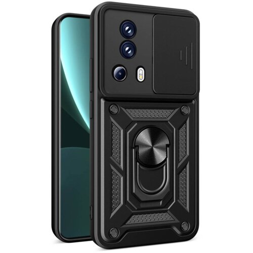 Onasi silikonski ovitek armor ring z za&amp;scaron;čito kamere za xiaomi 13 lite - črn Slike