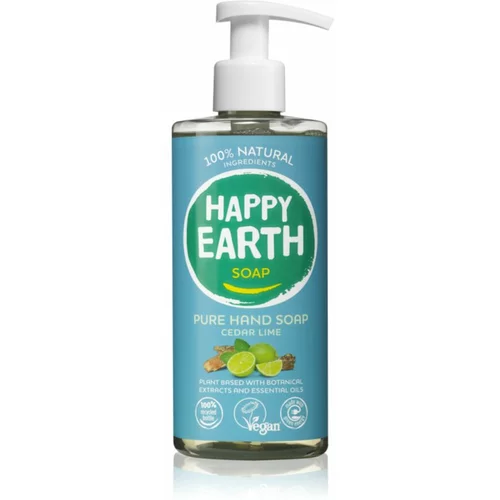 Happy Earth 100% Natural Hand Soap Cedar Lime tekući sapun za ruke 300 ml