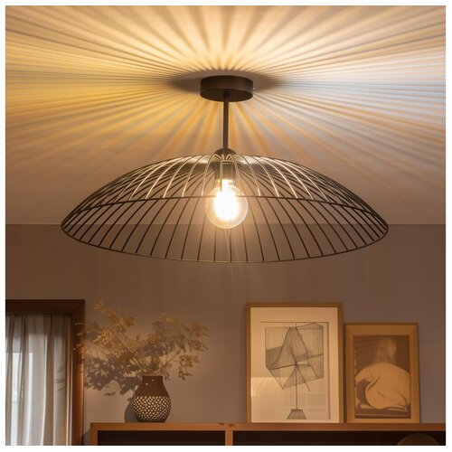 Brilagi LED plafonski luster CERIA WIRE 1xE27/60W/230V prečnik 60 cm, crni Slike