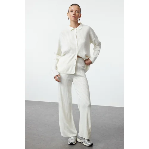 Trendyol Bone Shirt-Pants Knitwear Bottom-Top Set