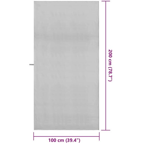  Sportski Ručnici 2 pcs Siva 200 x 100 cm Poliester i poliamid Slike