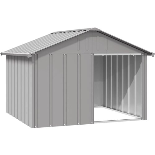 VidaXL Pasja uta siva 116,5x103x81,5 cm pocinkano jeklo Slike
