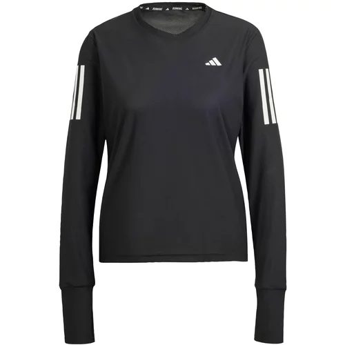 Adidas Funkcionalna majica 'Own The Run' črna / bela