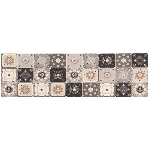  Kuhinjski Tepih Siva i bež mozaik 150 x 45 cm 100% poliamid - Siva i bež mozaik 45 x 150 cm Slike