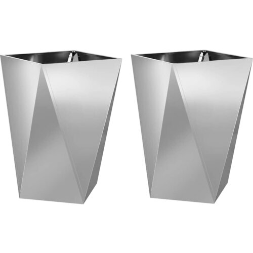  Sadilica 2 pcs Srebrno 50 x 50 x 75 cm Cinkani čelik Slike
