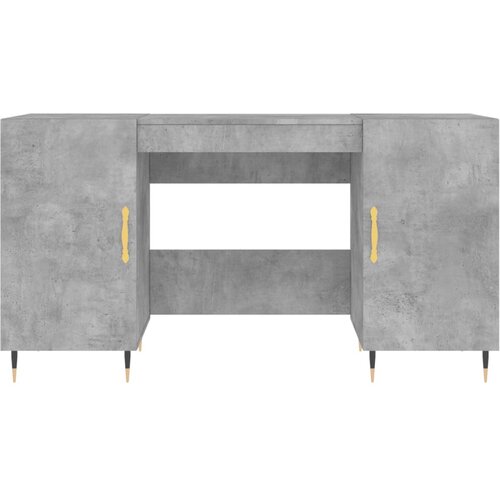  Radni stol boja betona 140 x 50 x 75 cm od konstruiranog drva Slike