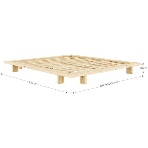 Karup Design Narančasti bračni krevet od masivnog bora bez uzglavlja s podnicom 180x200 cm Japan &amp;ndash; Slike