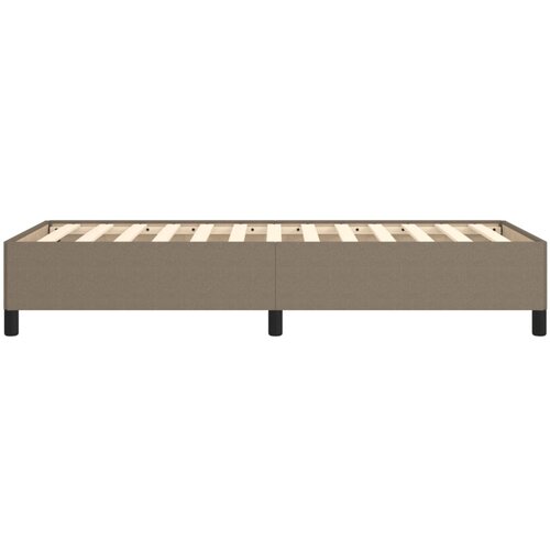  Okvir za krevet bez madraca smeđesivi 100 x 200 cm od tkanine Slike
