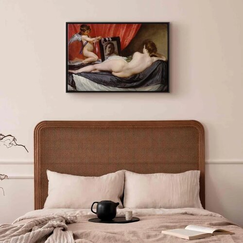  Slika - Diego Vel&amp;aacute;zquez &amp;ndash; The Rokeby Venus 60x40 U crnom drvenom okviru Slike