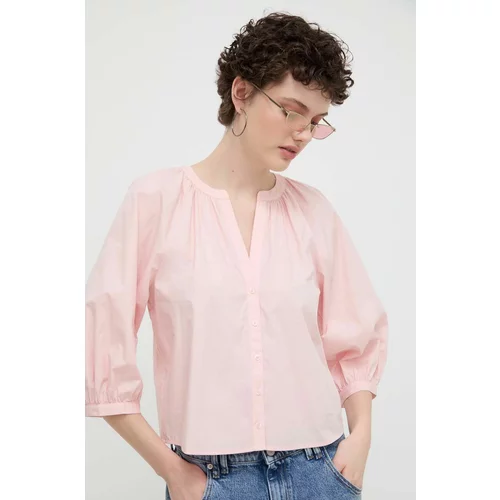 Desigual Pamučna košulja GISELLE za žene, boja: ružičasta, regular, 24SWBW12