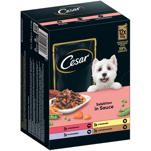 Cesar Selektion meso in zelenjava v omaki - 48 x 100 g Slike