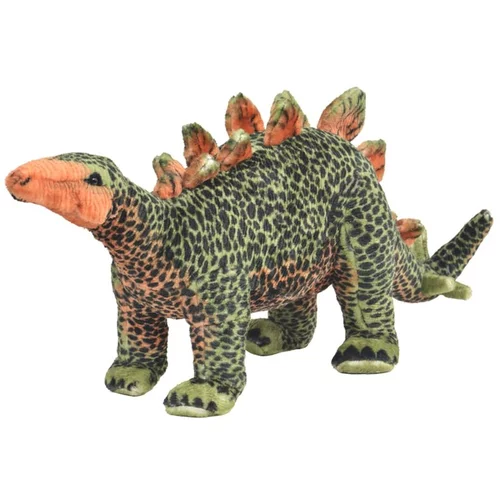  Stoječi plišasti dinozaver stegozaver XXL zelen in oranžen