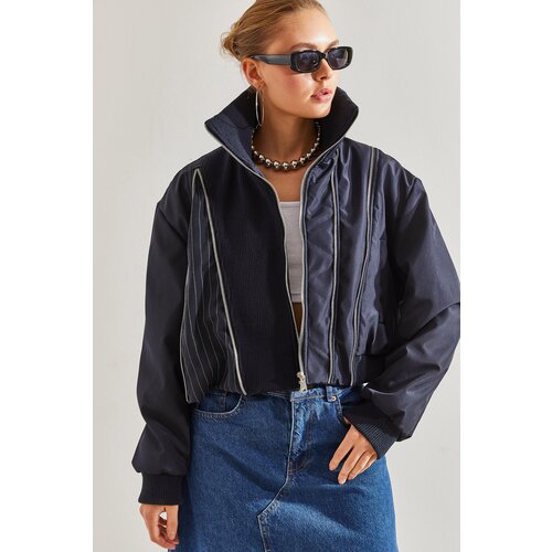Bianco Lucci Women&amp;#039;s Zippered Bomber Coat Slike