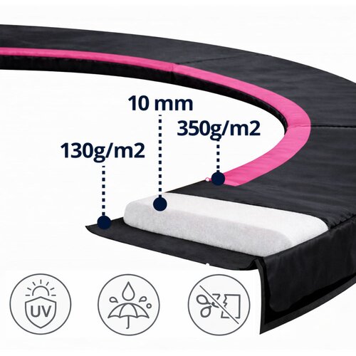 Spring Pomladni ovitek za &amp;scaron;portni trampolin 8ft črna-roza Slike