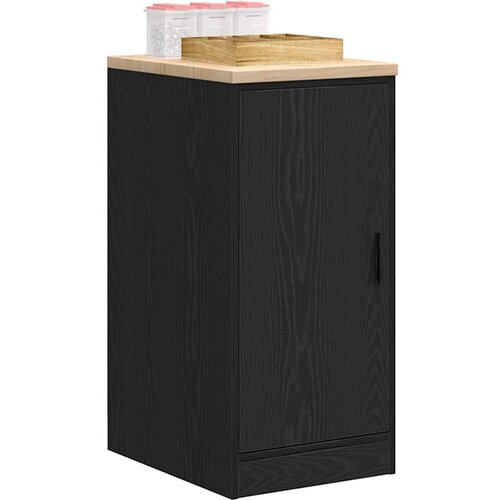 VidaXL Garažni ormar za odlaganje crni 40x51x85 cm masivne borovine Slike