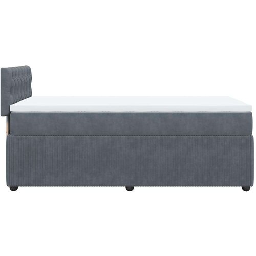 VidaXL Box spring krevet s madracem tamnosivi 90x190 cm bar&amp;scaron;unasti Slike