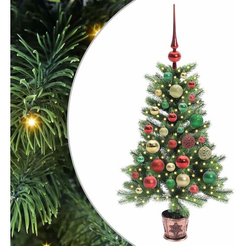 vidaXL Božično drevo med 150 LED z stojalom Zelena 90 cm PE, (5000067057) Cene