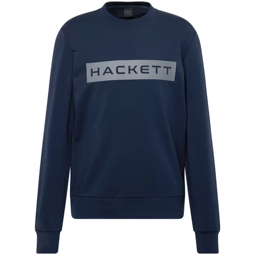 Hackett London Sweater majica 'ESSENTIAL' plava / srebrno siva