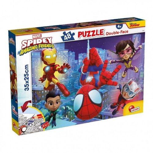 Lisciani Marvel Spidey 2 u 1, puzzle od 48 dijelova i bojanka 35x25 cm - Lisciani Cene